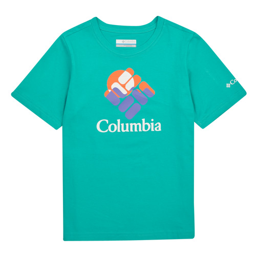 Textil Criança T-Shirt mangas curtas Columbia Puffect Long Jacket Graphic Shirt Azul