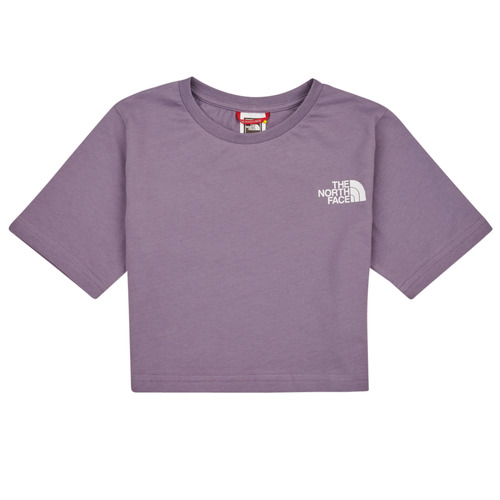 Textil Rapariga The Happy Monk The North Face Girls S/S Crop Simple Dome Tee Violeta