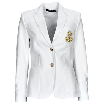 Textil Mulher Casacos/Blazers logo-print cotton polo shirt Schwarz ANFISA-LINED-JACKET Branco