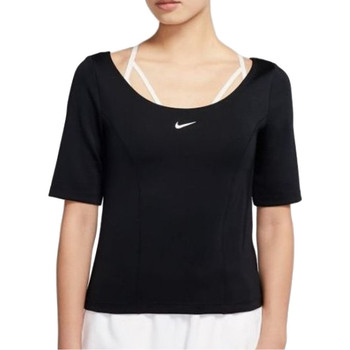 Textil Mulher T-Shirt mangas curtas Nike  Preto
