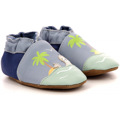 Sapatos Rapaz Pantufas bebé Robeez Island Holidays Azul