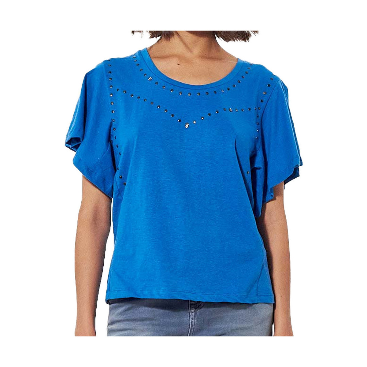 Textil Mulher T-shirts e Pólos Kaporal  Azul