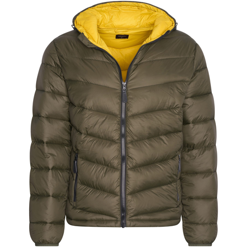 Textil Homem Parkas Cappuccino Italia Hooded Cable Pullover Sky Verde