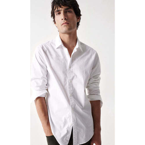 Textil Homem Camisas mangas comprida Salsa 21006501-0001-1-1 Branco
