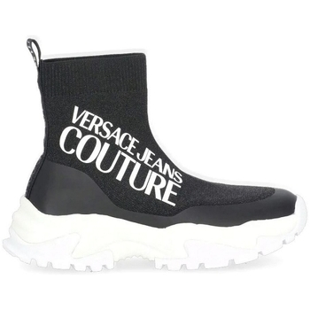 Sapatos Mulher Sapatilhas Versace Jeans Slide Couture 73VA3SV5 Preto