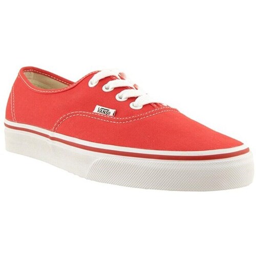 Sapatos Homem Sapatos estilo skate Vans Authentic Branco, Vermelho