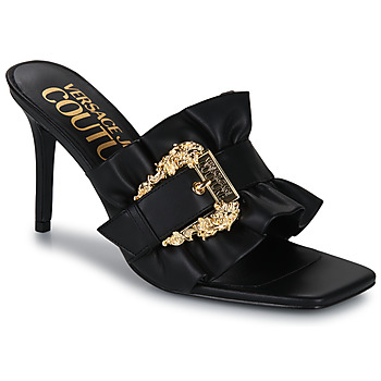Sapatos Mulher Sandálias Versace Jeans Couture 74VA3S70-71570 Preto / Ouro