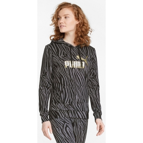 Puma ESS TIGER AOP HOODIE Cinza