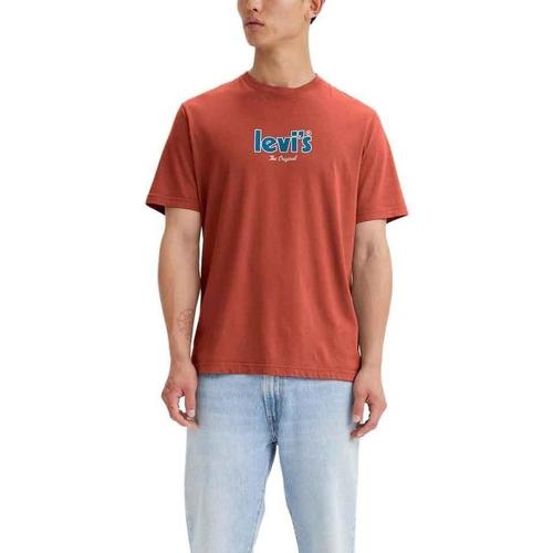 Textil Homem T-Shirt mangas curtas Levi's  Laranja