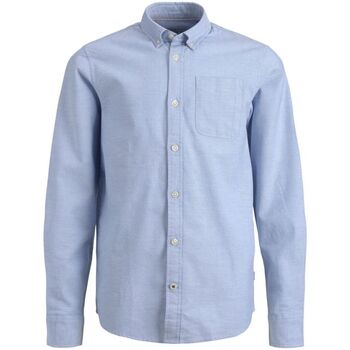 Textil Rapaz Camisas mangas comprida Jack & Jones 12183229 JJEOXFORD SHIRT-CASHMERE BLUE Azul