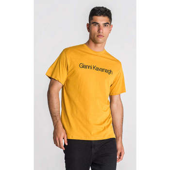 Textil Homem T-shirts e Pólos Gianni Kavanagh Yellow Essential Maxi Regular Tee Yellow