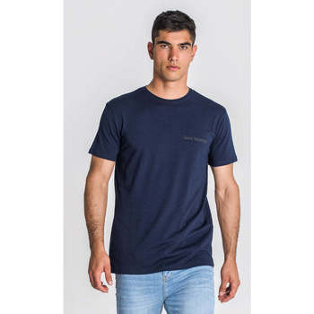 Textil Homem T-shirts e Pólos Gianni Kavanagh Navy Blue Essential Micro Slim Tee Navy Blue