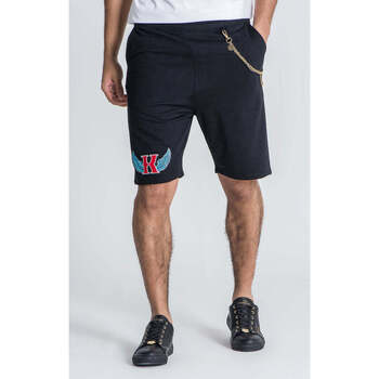 Textil Homem Shorts / Bermudas Gianni Kavanagh Black Royals Loose Shorts Black