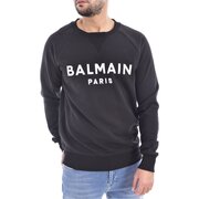balmain logo jacquard wool blazer
