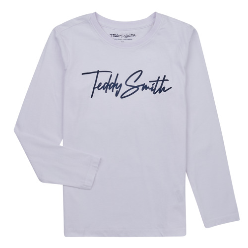 Textil Rapaz T-shirt mangas compridas Teddy Smith T-EVAN ML JR Branco