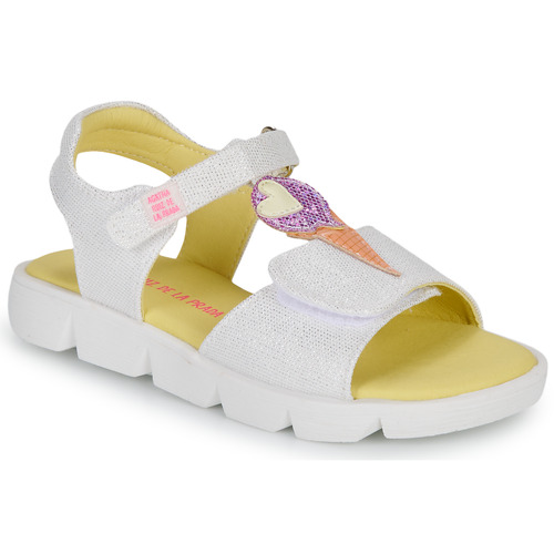 Sapatos Rapariga Sandálias Prada square-buckle belta Prada MINIS Branco