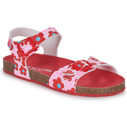 Sapatos Rapariga Sandálias Agatha Ruiz de la Mules Prada BIO Rosa / Vermelho