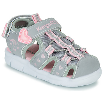 Sapatos Rapariga Sandálias desportivas Kangaroos K-Mini Cinza / Rosa