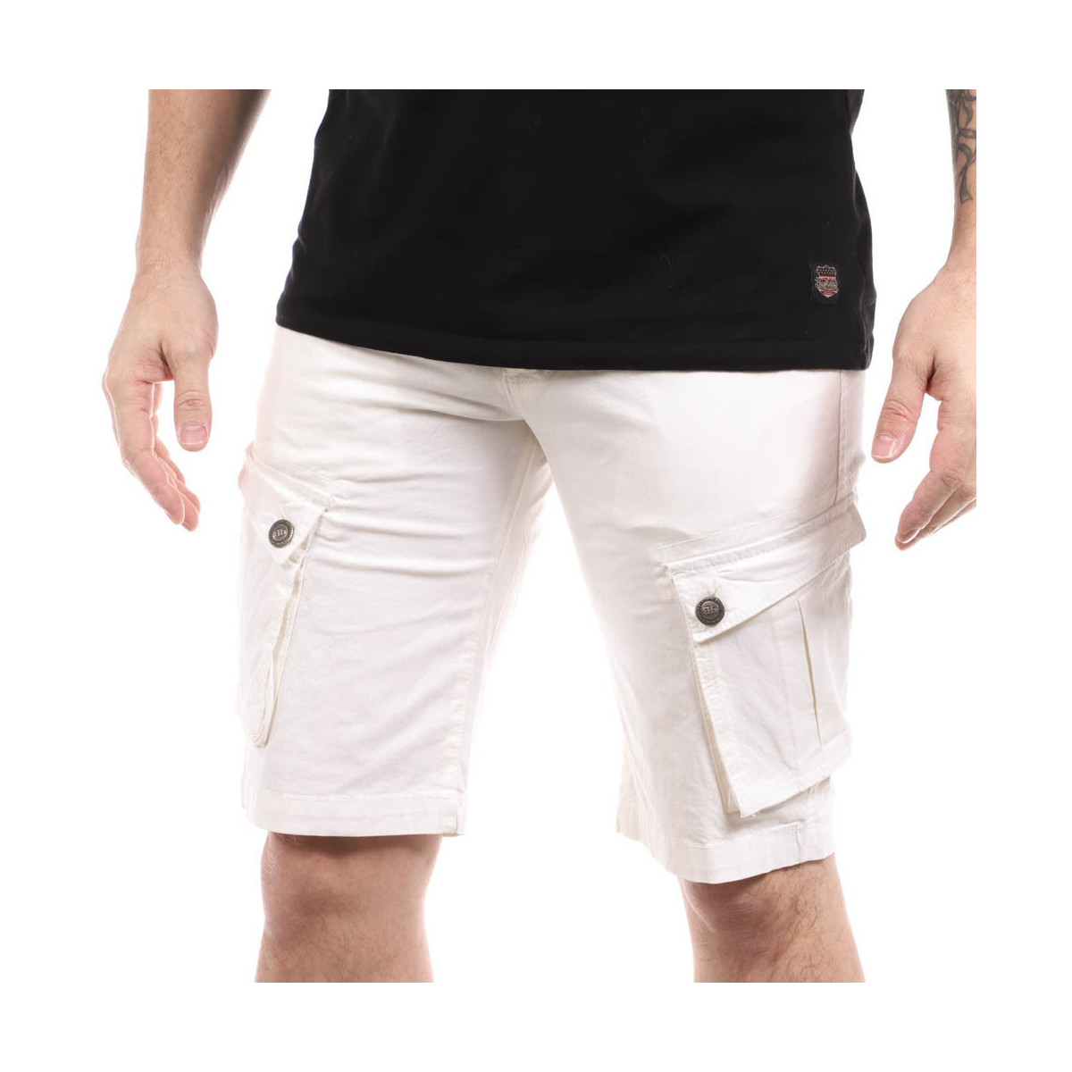 Textil Homem White Shorts / Bermudas Paname Brothers  Branco
