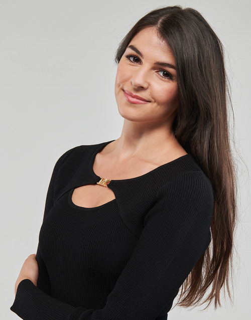 MICHAEL Michael Kors EMPIRE HW CUTOUT RIB DRS Preto