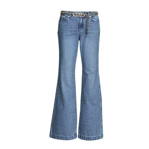 Textil Mulher Calças de ganga mom Calvin Klein Jeans FLARE CHAIN BELT DNM JEAN Azul