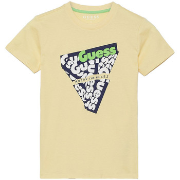 Textil Rapaz T-Shirt mangas curtas Guess LATTE  Amarelo