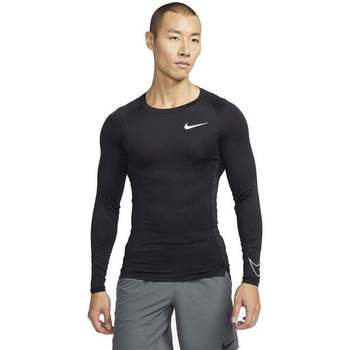 Teskin Homem Casacos fato de treino Nike Pro Dri-Fit Tight Fit Long-Sleeve Top Preto