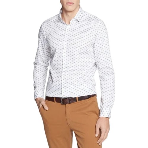 Textil Homem Camisas mangas comprida Calvin Klein Jeans K10K110930 Branco