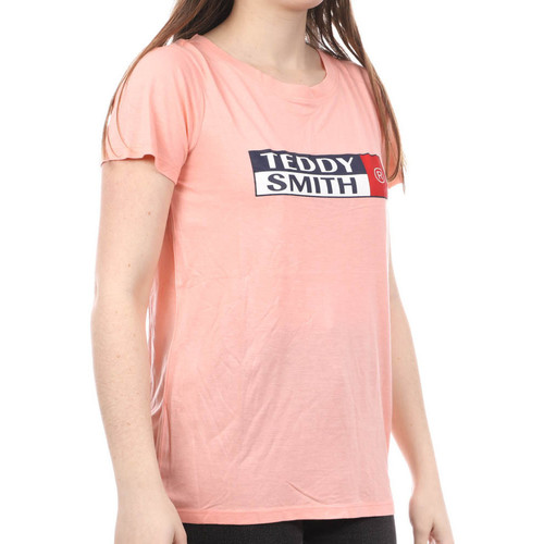 Textil Mulher T-shirts e Pólos Teddy Smith  Rosa