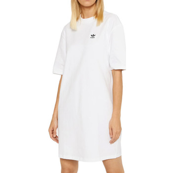 Textil Mulher Vestidos code adidas Originals  Branco