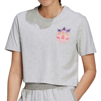 Textil Rapariga T-Shirt mangas curtas adidas Originals  Cinza