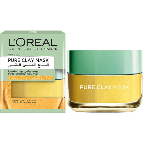beleza Mulher Máscaras e esfoliantes L'oréal Pure Clay Face Mask with Lemon Extract Outros