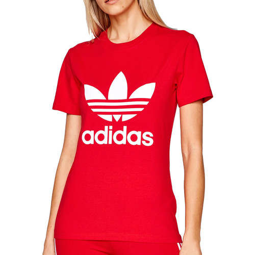 Textil Mulher T-shirts e Pólos adidas shirt Originals  Vermelho