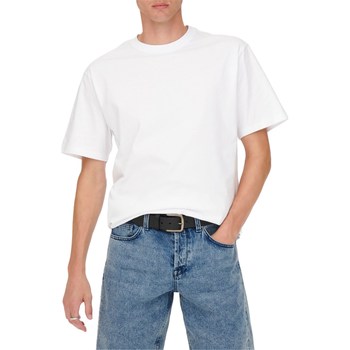 Textil Homem Camisas mangas curtas Only & Sons  22022532 Branco