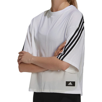 Textil Mulher T-Shirt mangas curtas color adidas Originals  Branco