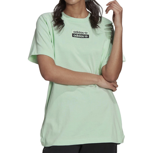 Textil Mulher T-shirts e Pólos zipper adidas Originals  Verde