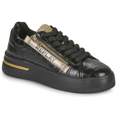 Sapatos Mulher Knit Replay GWZ4N.C0007S003 Preto / Ouro