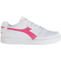 Sapatos Criança Sapatilhas Diadora Playground gs girl 101.175781 01 C2322 White/Hot pink Rosa