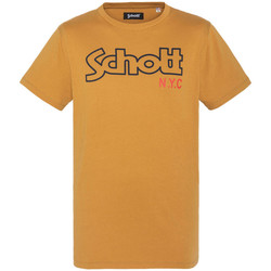 Textil Homem T-Shirt mangas curtas Schott  Amarelo