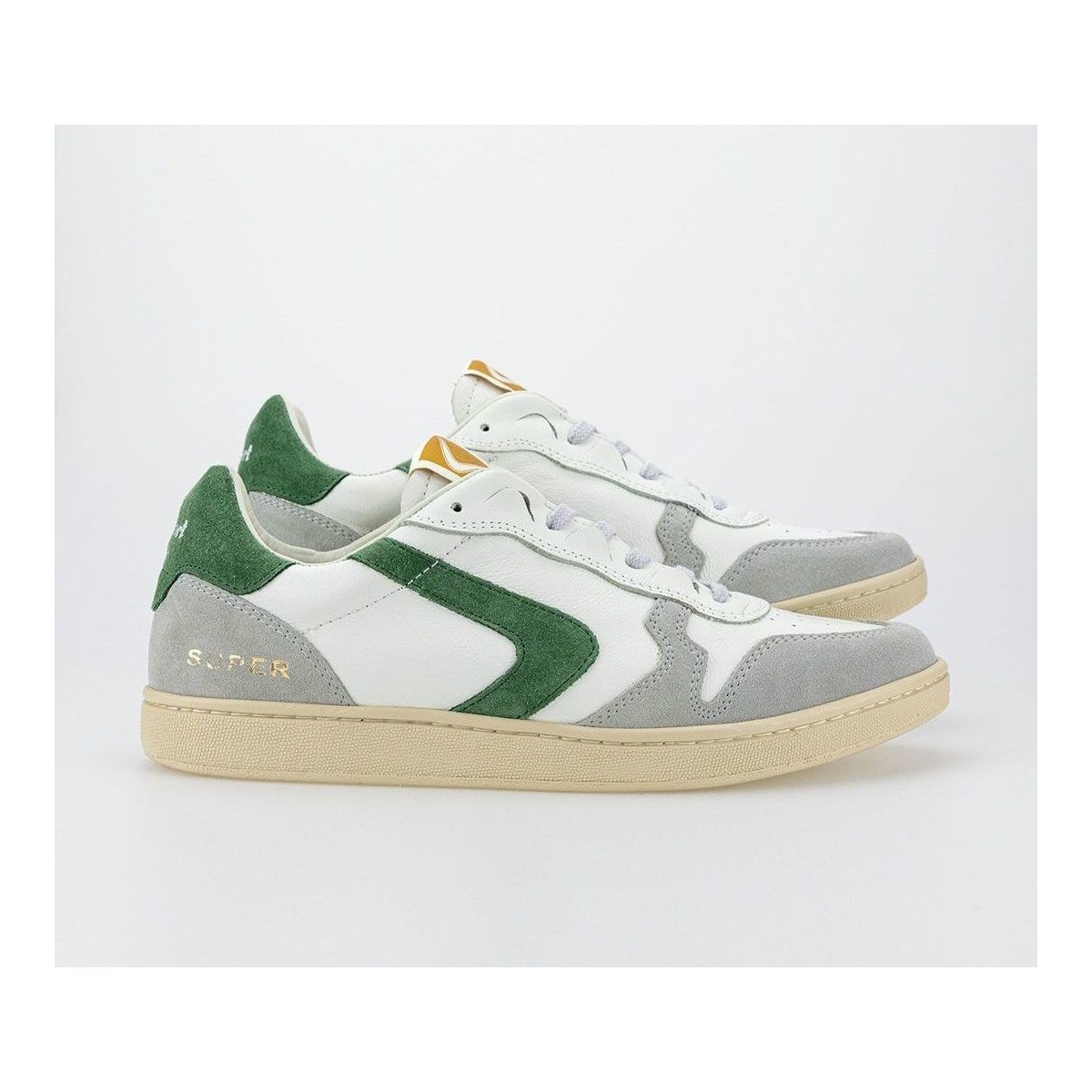 Sapatos Homem Sapatilhas Valsport SUPER SUEDE - VS1949M-WHITE/GREEN Branco