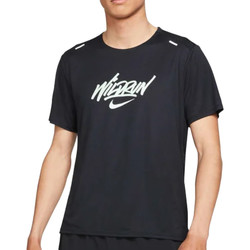 Textil Homem T-Shirt tops mangas curtas Nike  Preto