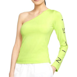Textil Mulher T-shirt mangas compridas Nike Nikeid  Verde
