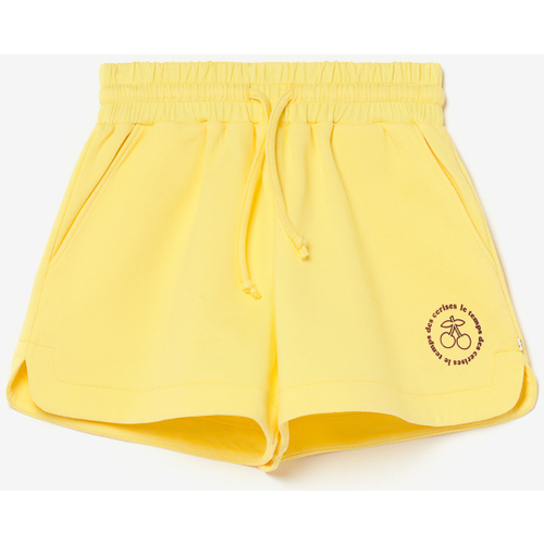 Textil Rapariga Shorts / Bermudas abstract floral print T-shirt dressises Calções SLAGI Amarelo