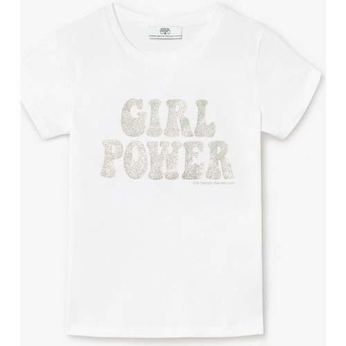 Textil Rapariga T-shirts e Pólos Comptoir de famiises T-shirt POWERGI Branco