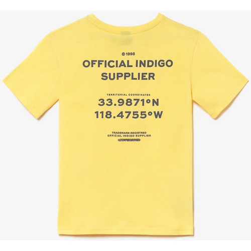 Textil Rapaz Partilhada por pai e filho, é uma verdadeira paixão pela ganga que anima a marca Le Temps des Cerises T-shirt SHUMBO Amarelo