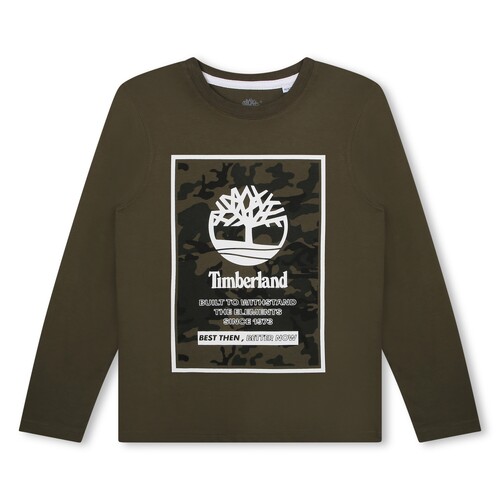 Textil Rapaz T-shirt mangas compridas Timberland T25U27-655-J Cáqui