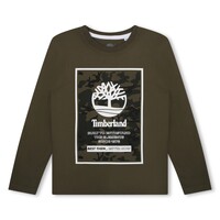 Textil Rapaz T-shirt mangas compridas Timberland padded T25U27-655-J Cáqui