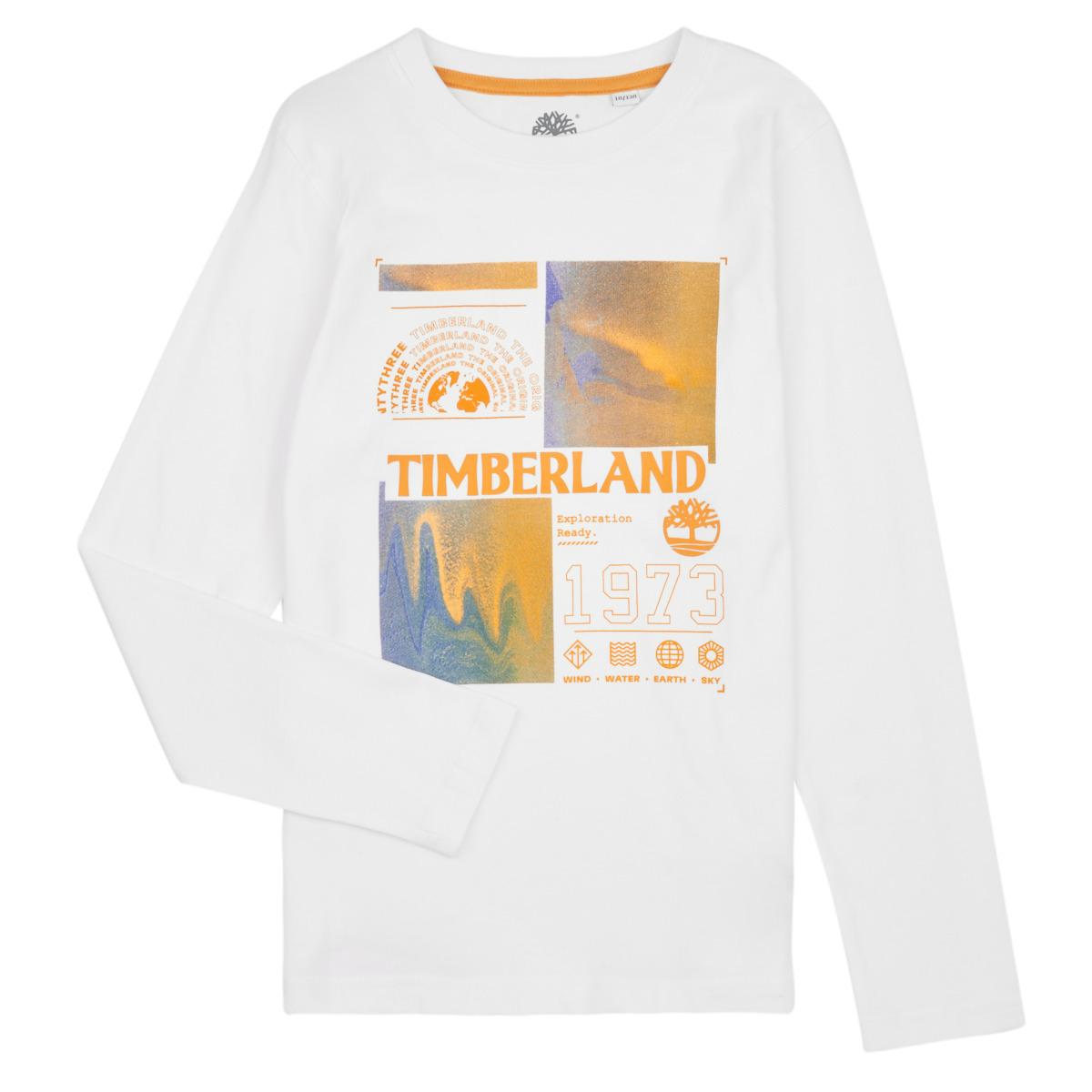 Textil Rapaz T-shirt mangas compridas Timberland Hiker T25U29-10P-J Branco