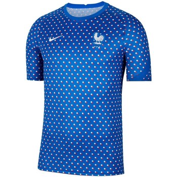Textil Homem T-Shirt mangas curtas Nike France Prematch Training Azul