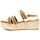 Sapatos Mulher Sandálias Regarde Le Ciel STRIP/VAQUETA WOOD-03 Amarelo